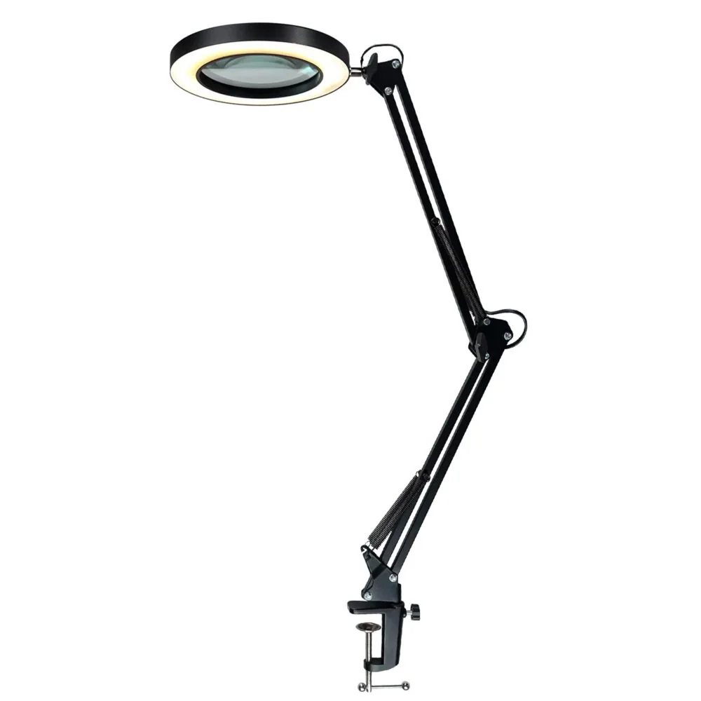 MG Repair Lamp LED stolná lampa s lupou 12W, čierna