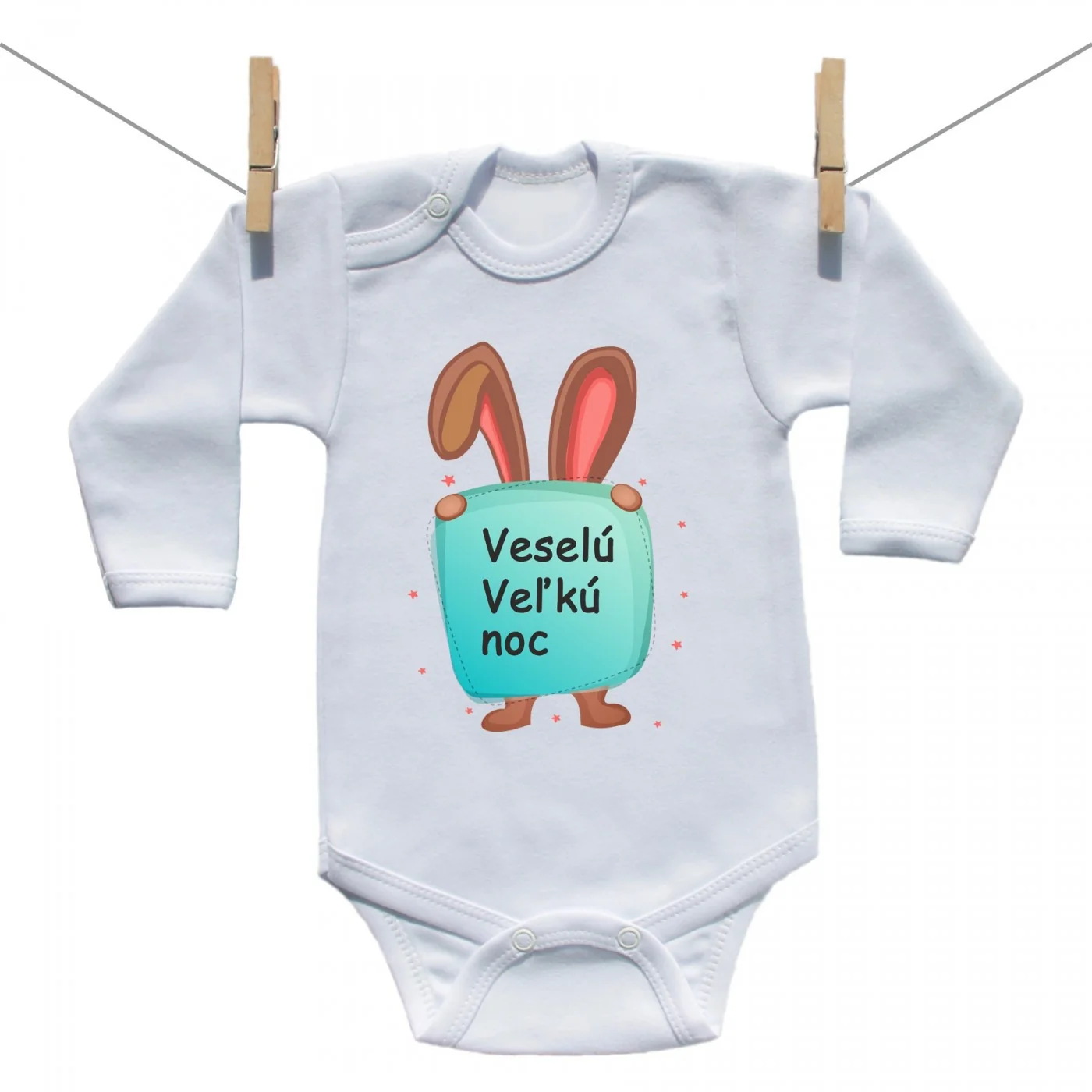 Boodyy Body s dlhým rukávom Veselú Veľkú noc 2 Veľkosť: 68