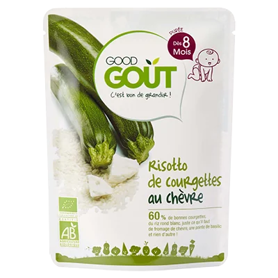 Good Gout BIO Cuketové rizoto s kozím syrom 1×190 g, príkrm cuketové rizoto a kozí syr