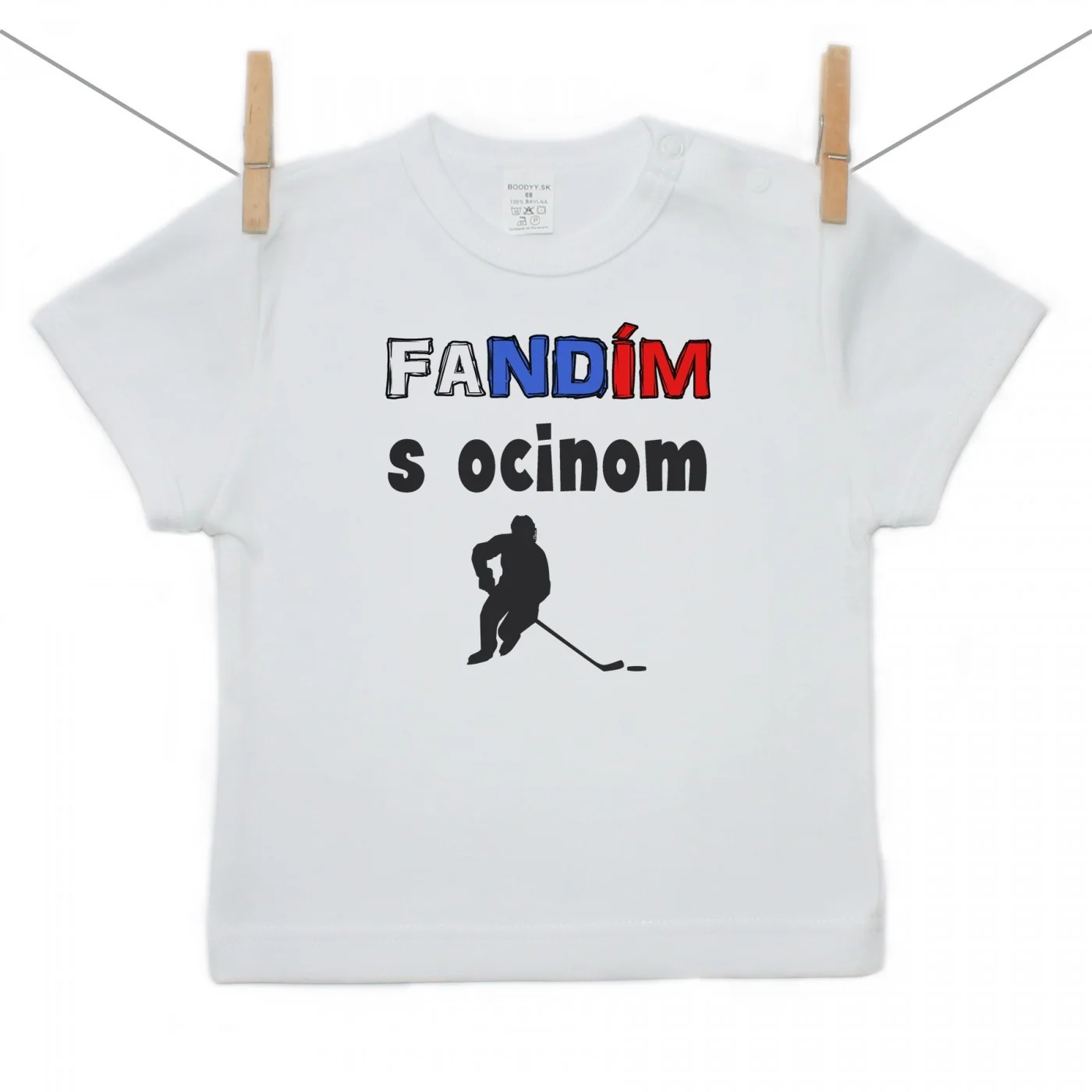 Boodyy Tričko s krátkym rukávom Fandím s ocinom Veľkosť: 110