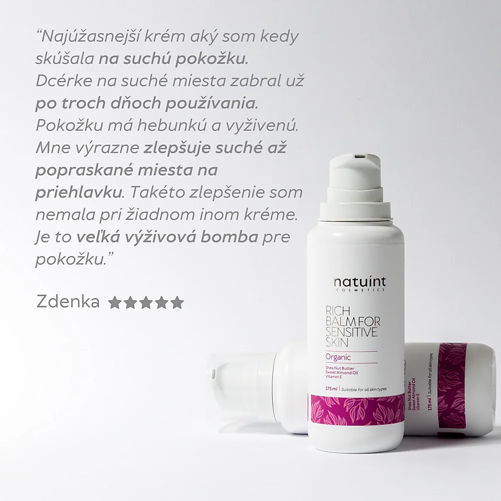 Natuint cosmetics - Výživný balzam pre citlivú pokožku Rich Balm For Sensitive Skin