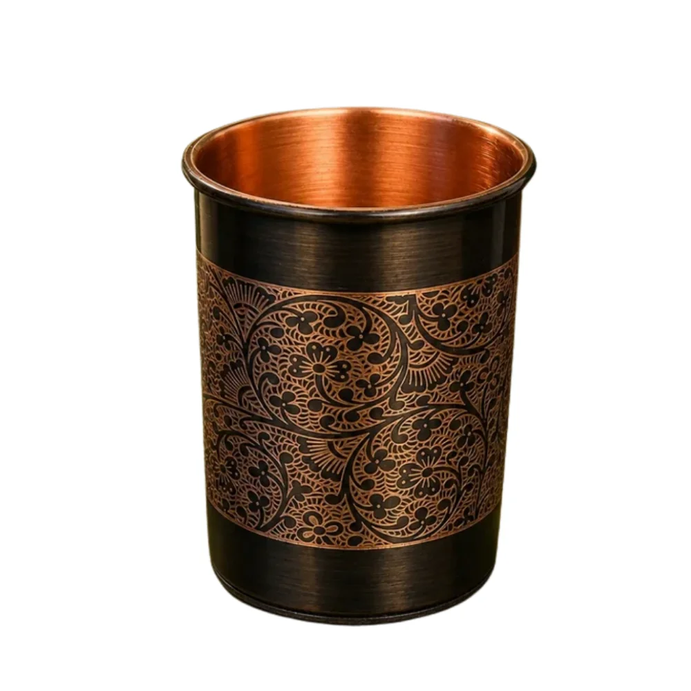 Pohár z čistej medi s leptaným vzorom – 300 ml / 125 g