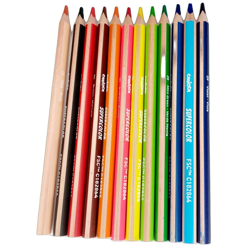 Farbičky SUPERCOLOR MAXI trojhranné, nelámavé12 ks-CARIOCA