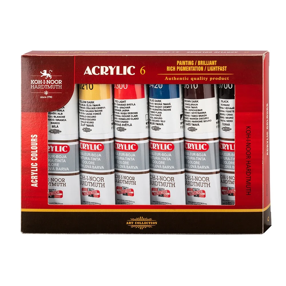 Súprava akrylových farieb 1627/6 6 × 40 ml