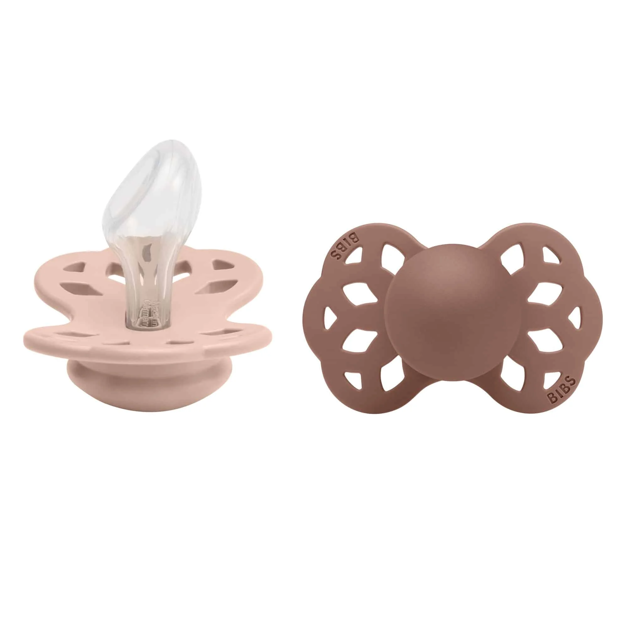 BIBS Infinity anatomické cumlíky zo silikónu 2ks veľkosť 2 - Blush / Woodchuck