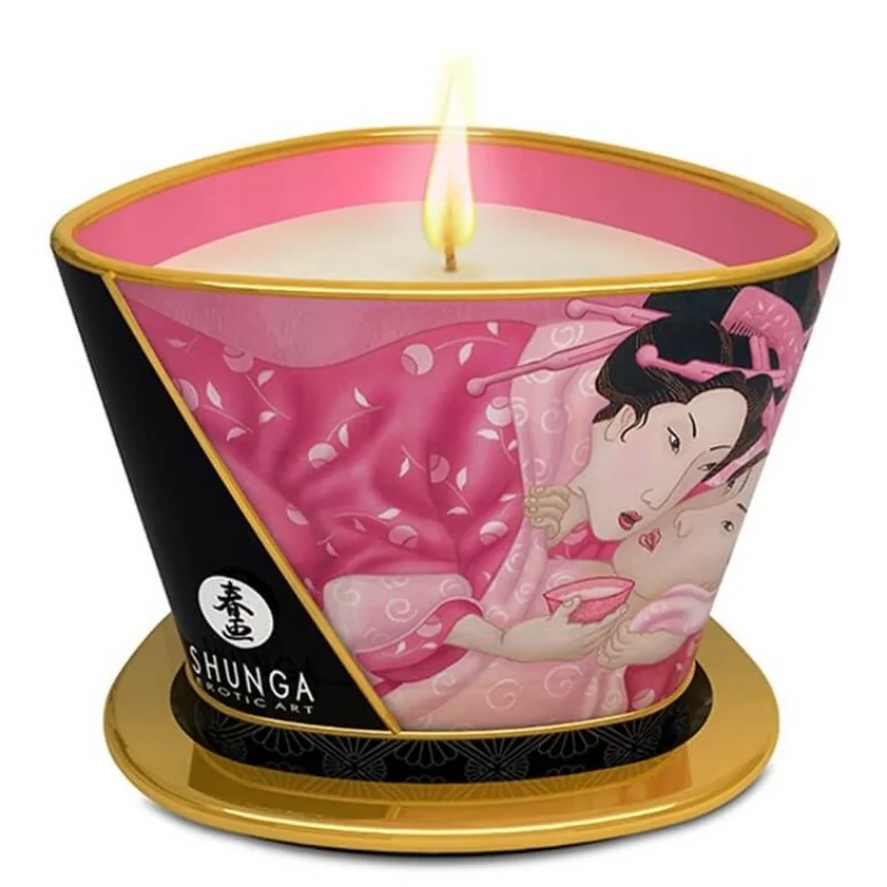 Libido stimulujúca masážna sviečka Magic Rose
