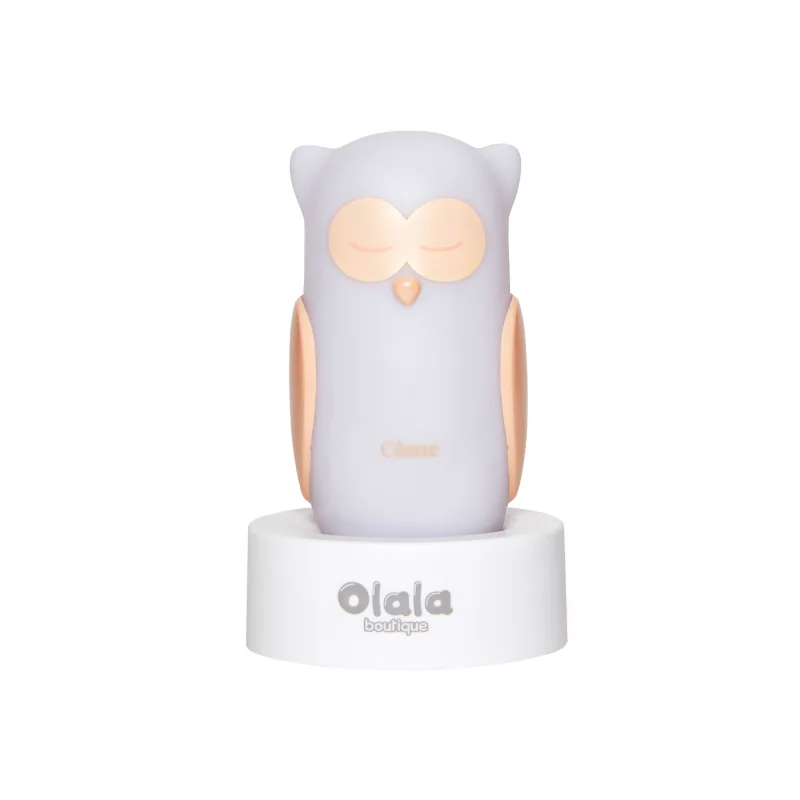 Olala Boutique LED nočné svetlo Sova Come, biela