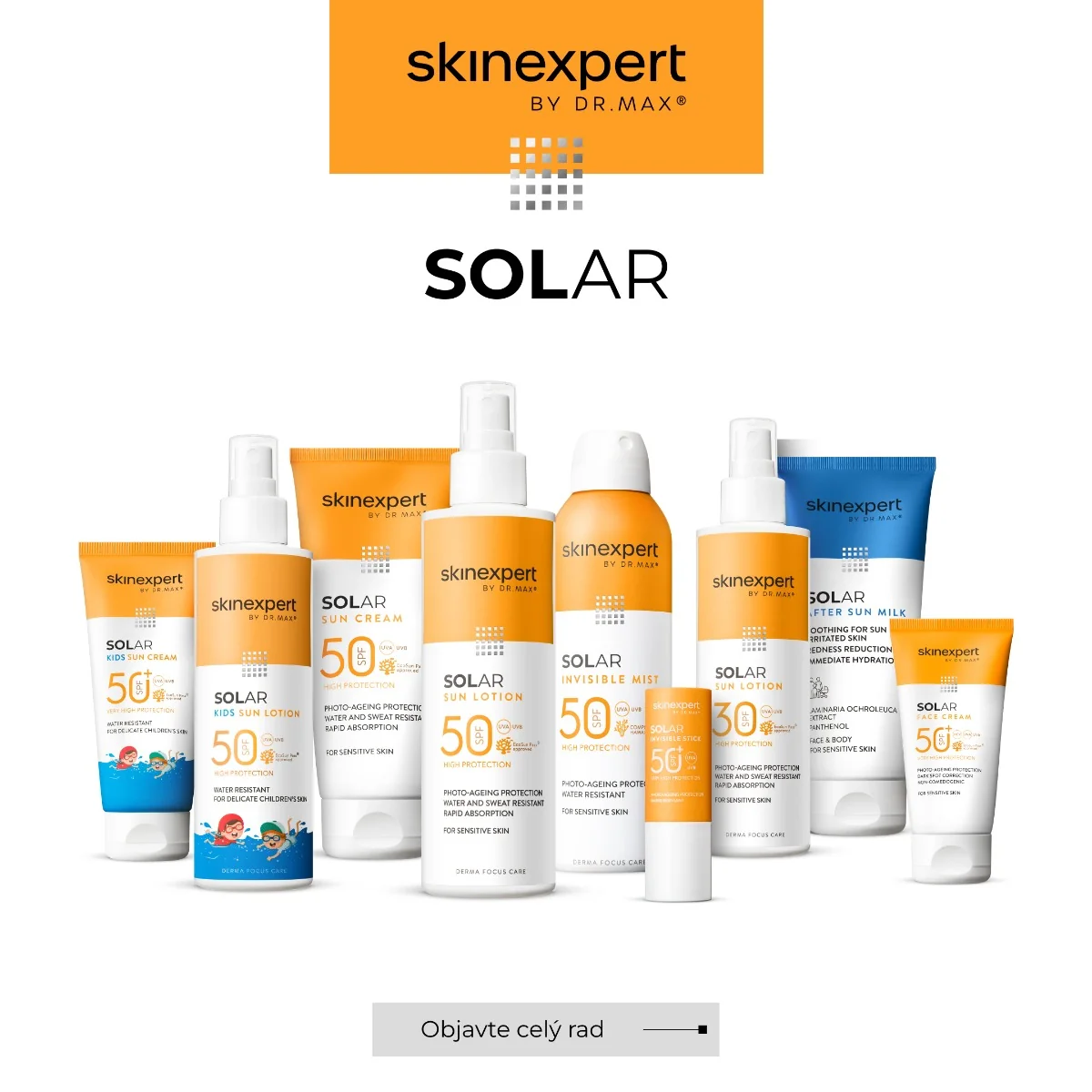 Skinexpert by Dr. Max® SOLAR SPF 50+ Kids Sun Cream 1×100 ml, krém na opaľovanie s ochranným faktorom SPF 50+ pre deti