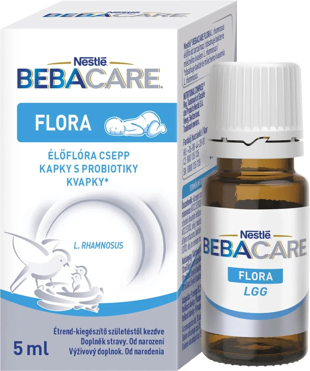 BEBACARE FLORA; kvapky (od narodenia) 1x5 ml 1×5 ml, výživový doplnok na podporu trávenia pre deti