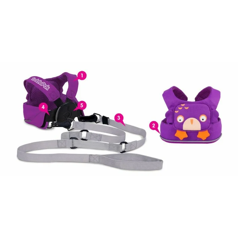 Trunki bezpečnostný postroj pre deti Bert, 6m–4 roky, modrý