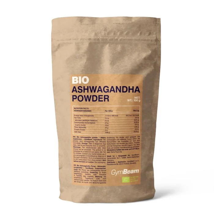 Gymbeam bio ashwagandha prášok 100 g 1×100 g, bio ashwagandha prášok