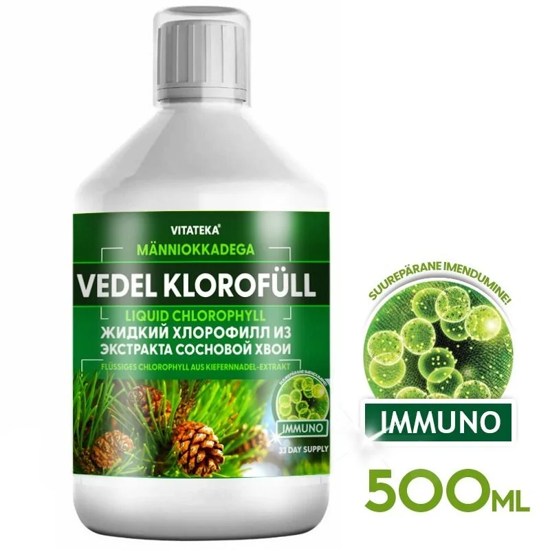 Tekutý chlorofyl s extraktom z borovicového ihličia – 500 ml – Vitateka