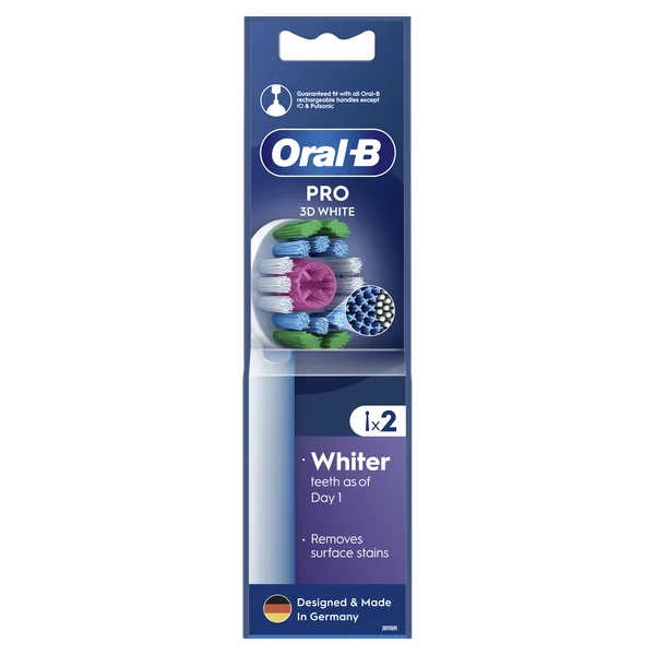 Oral-B Pro 3D White čistiace hlavice 1×2 ks, náhradné hlavice