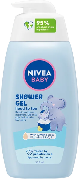 Nivea Baby Sprchovací gél pre celé telo a vlásky 1×500 ml, sprchový gél