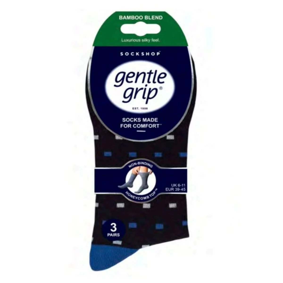 Pánske módne 3 páry Gentle Grip Bambus ponožky CHILLI PEEPER Veľkosť ponožiek 39-45