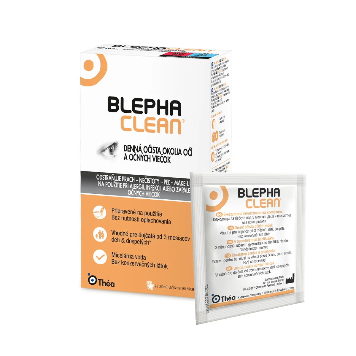 Blephaclean 1×20 ks, sterilné obrúsky
