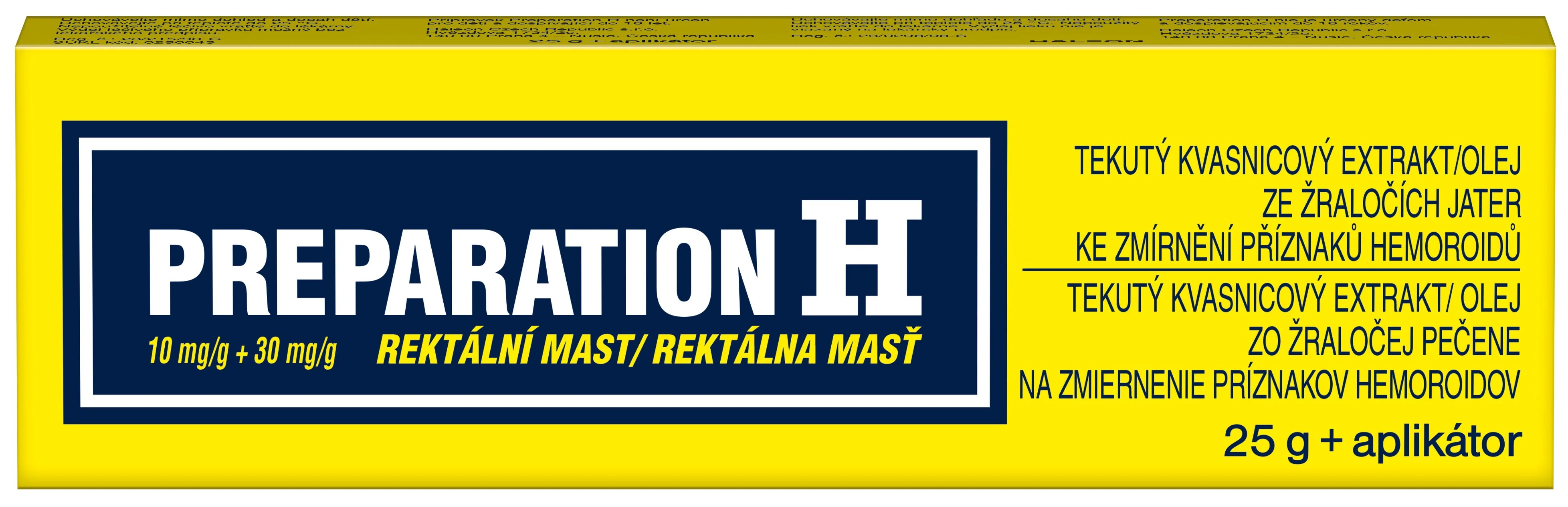 Preparation H masť 1x 12ks, rektálna masť na liečbu hemeroidov
