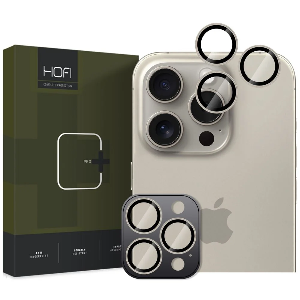 HOFI Camring ochranné sklo na kameru na iPhone 16 Pro / 16 Pro Max, titanium tanium