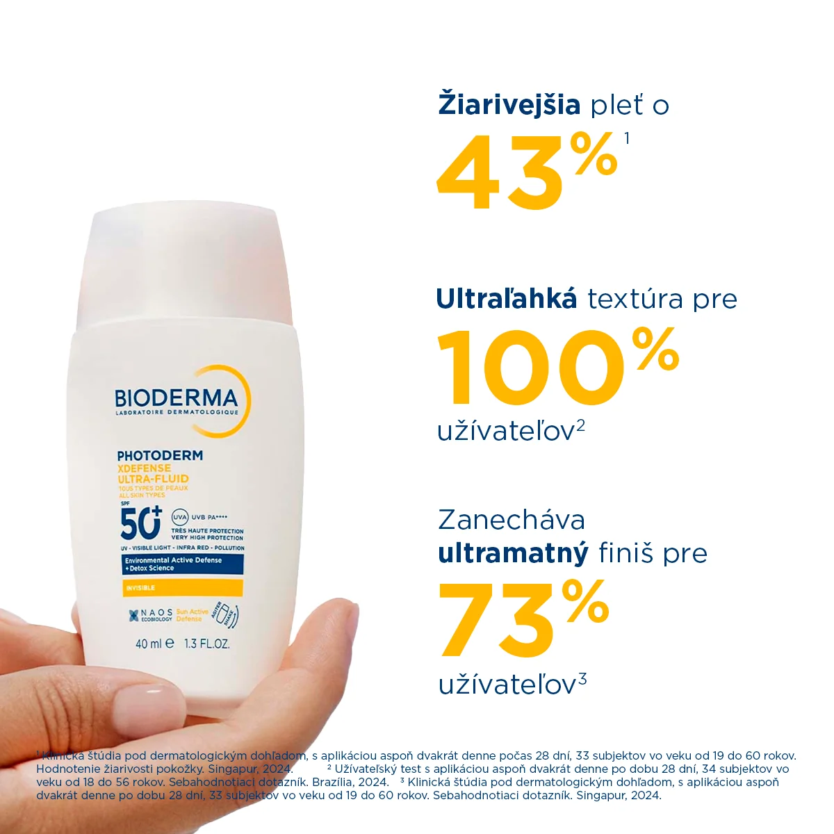 BIODERMA Photoderm XDefense neviditeľná ultrafluidná ochrana SPF 50+ 1×40 ml, ultrafluidná ochrana na tvár