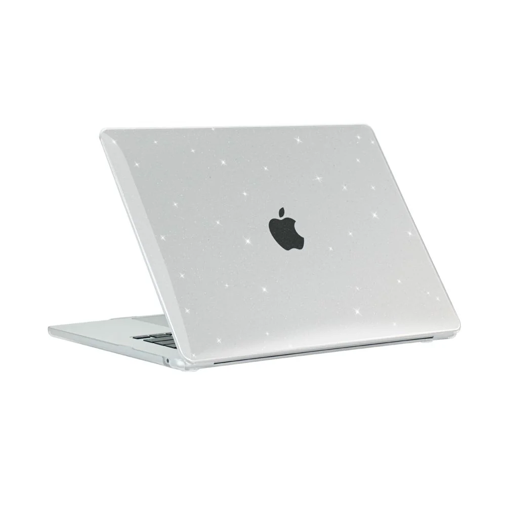 Tech-Protect Smartshell kryt na Macbook Air 15'' M2 – M5 2023-2026, glitter priesvitný itter priesvitný