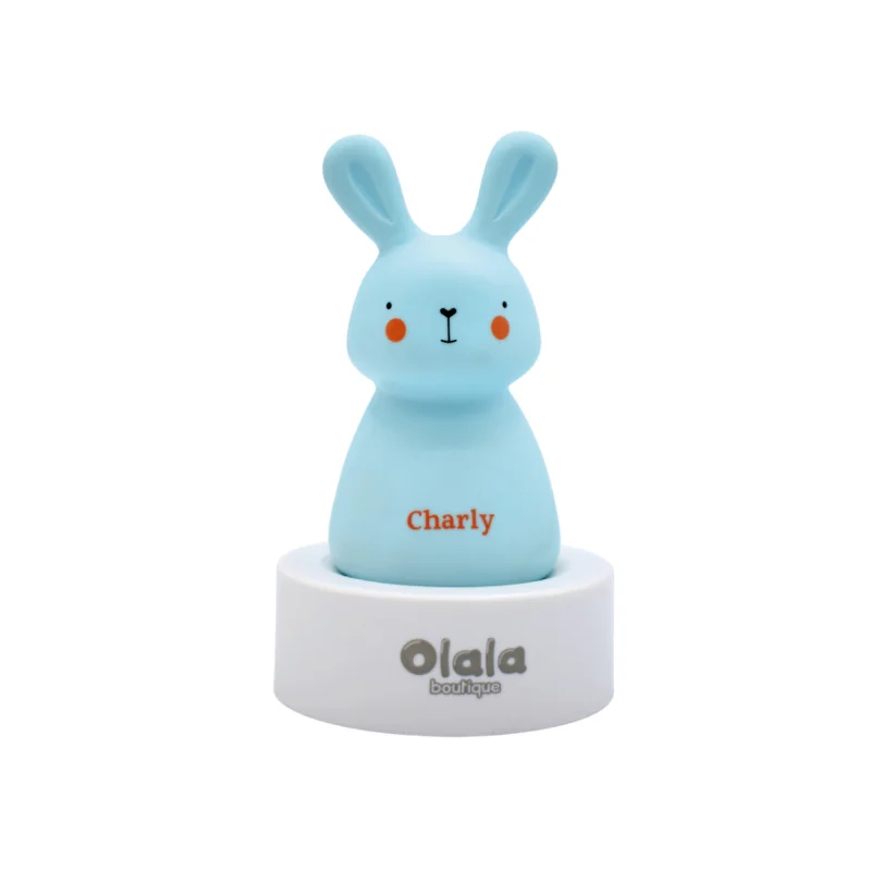 Olala Boutique detské LED nočné svetlo Zajko Charlie modrý