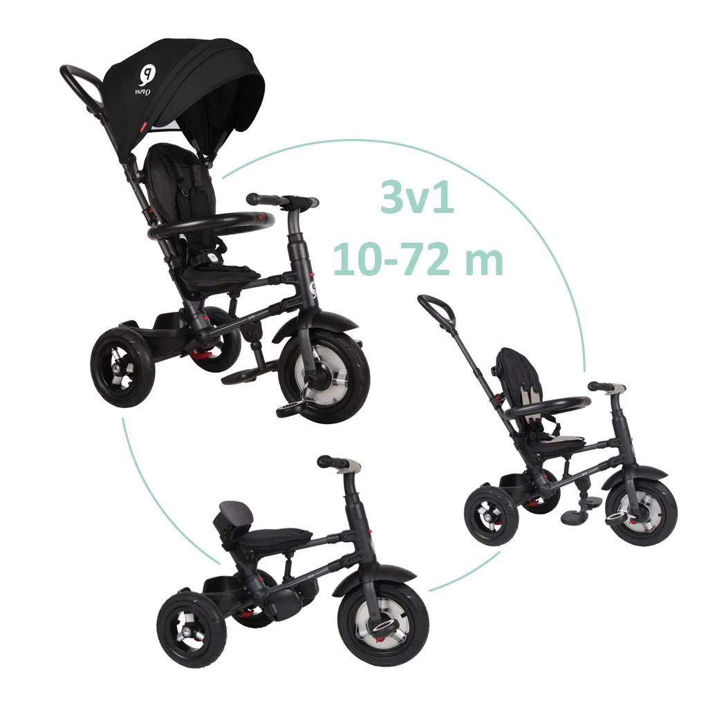 Trojkolka Rito air gel (Rubber) Black, vek 10-72 mesiacov