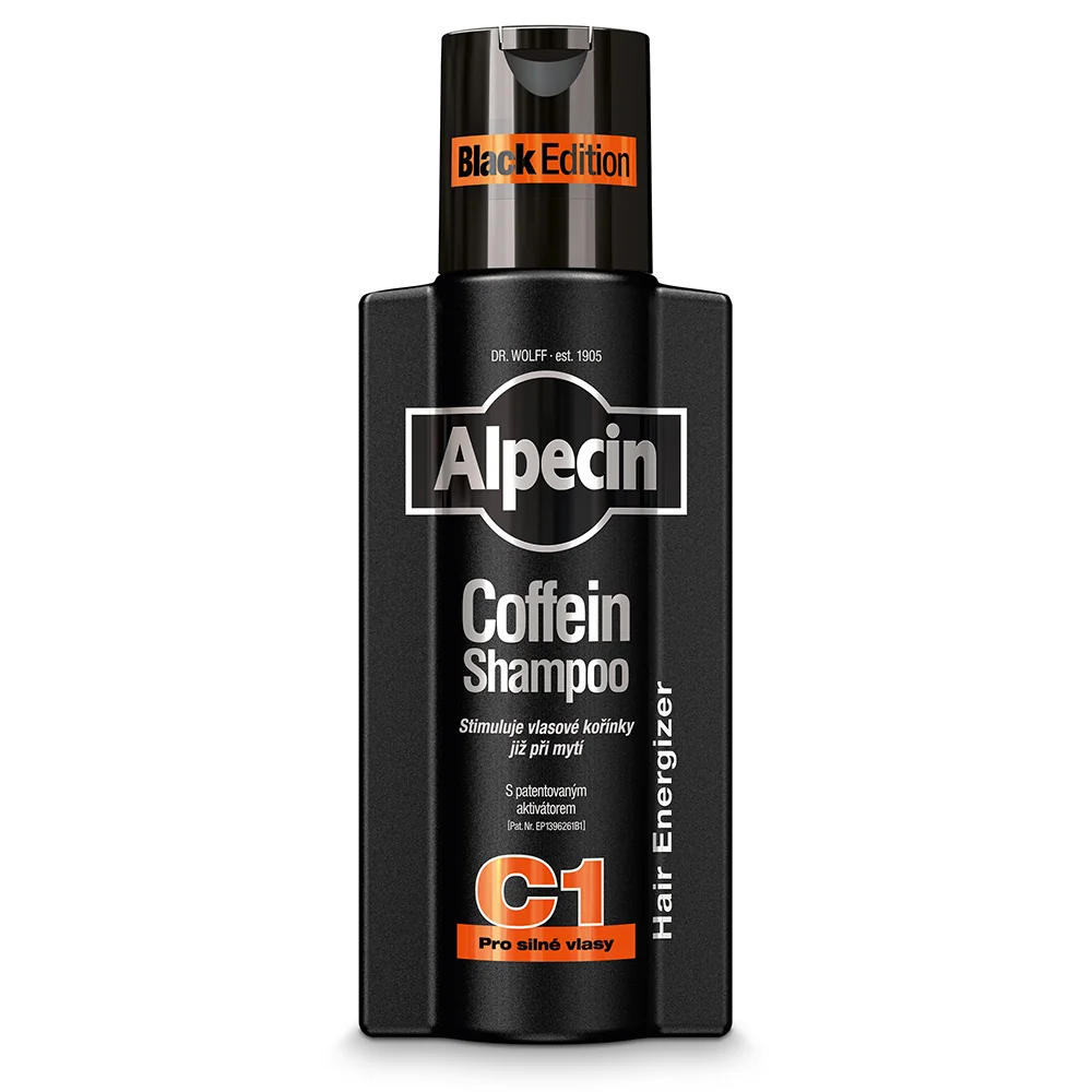 ALPECIN Energizer Coffein Shampoo C1 Black Edition 1×375 ml, šampón