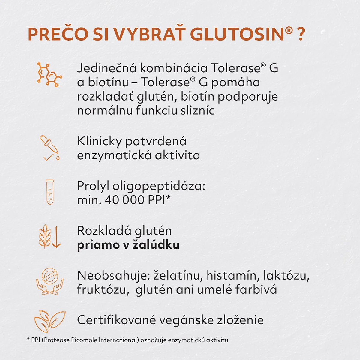 Glutosin 1×60 tbl, výživový doplnok na trávenie gluténu