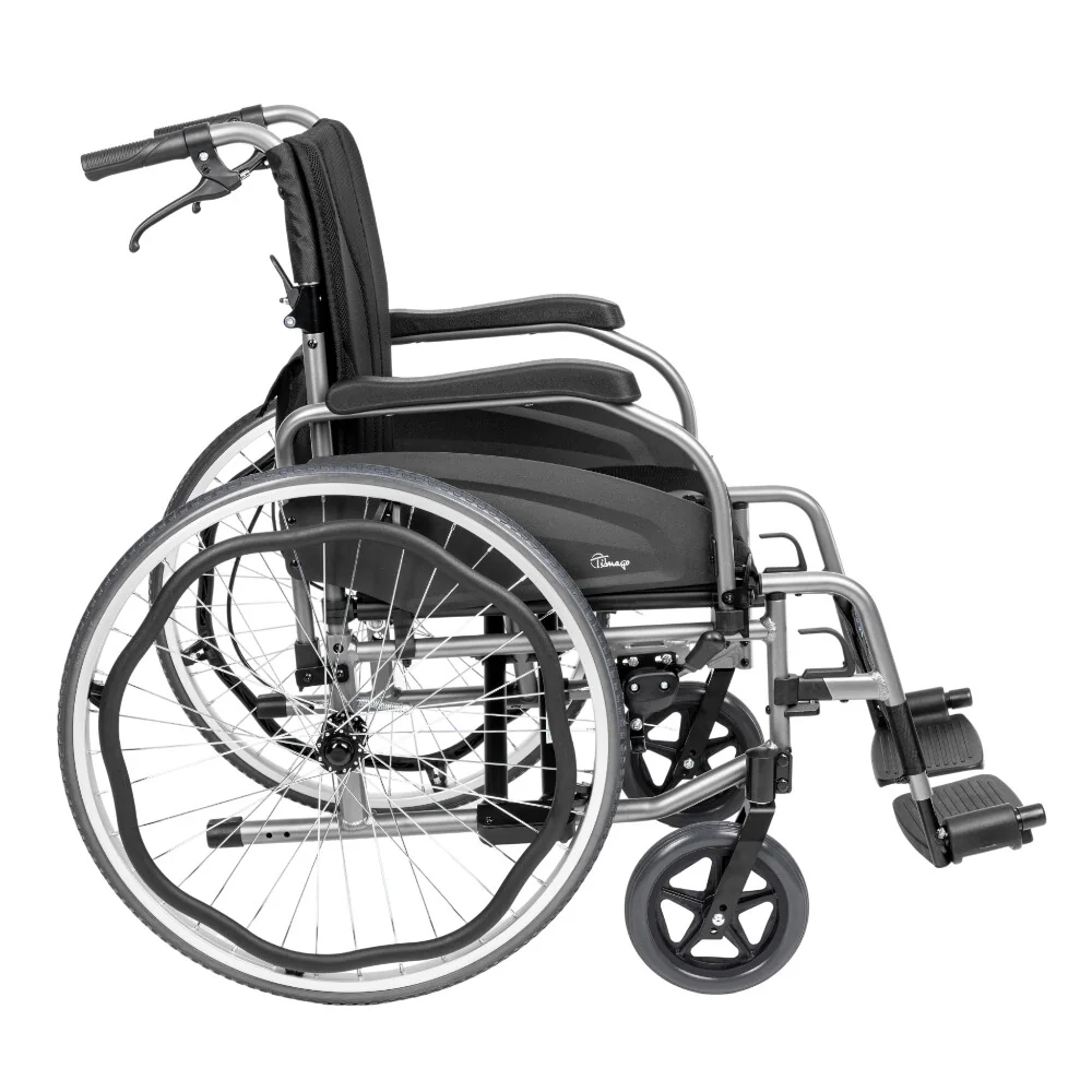 Skladací hliníkový invalidný vozík Simple-Tim s plnými kolesami Šírka - 48 cm