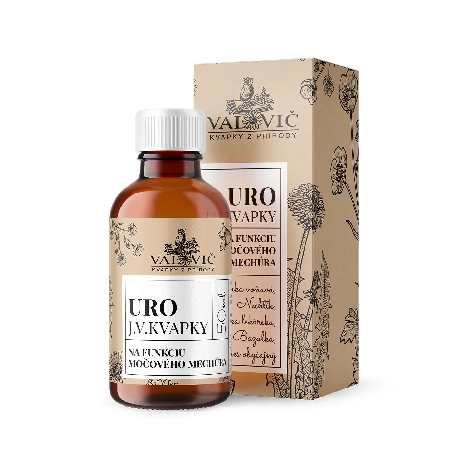 J.V. KVAPKY - URO 1×50 ml, na funkciu močového mechúra