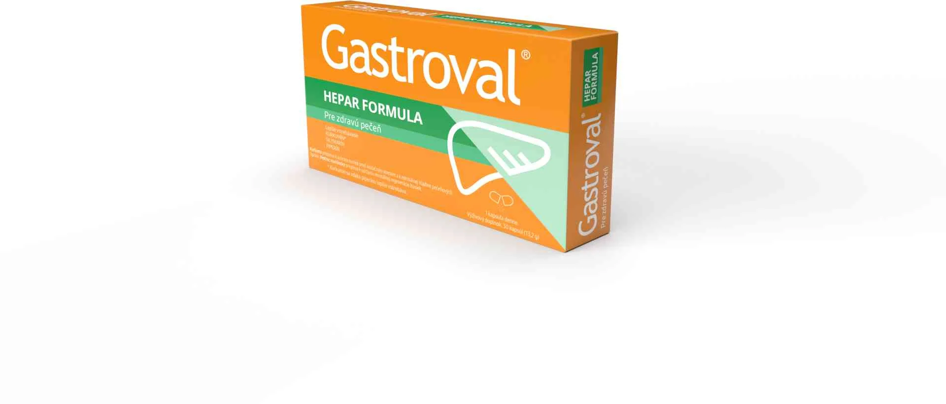 GASTROVAL HEPAR FORMULA 1×30 cps, výživový doplnok na regeneráciu pečene