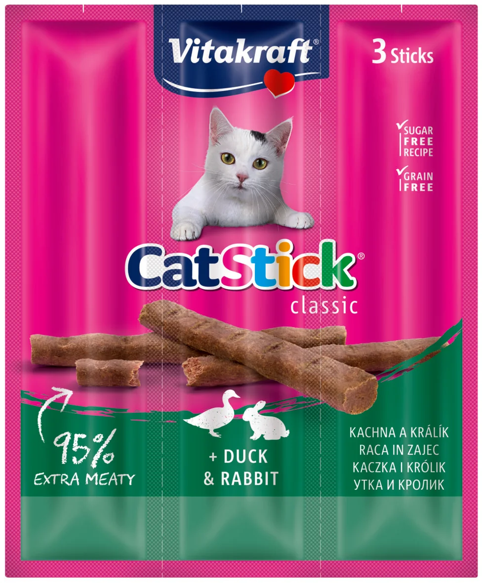 Vitakraft Cat Stick králik - kačka 3×6 g
