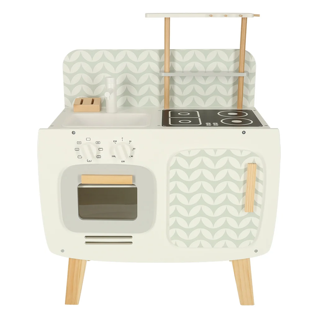 Hračka detská kuchynka drevená MDF LULILO RETRO 72,7x58x29,2cm