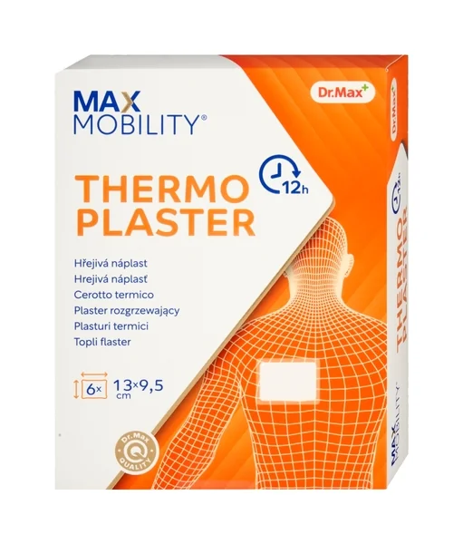Dr. Max Thermoplaster 13x9,5cm 6 ks 1×6 ks, hrejivé náplasti