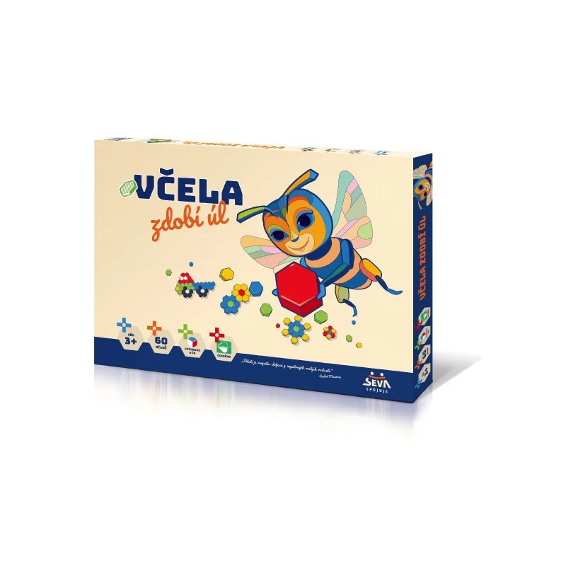 SEVA Včela zdobia úľ 60ks mozaika v krabici 43x32x3,5cm