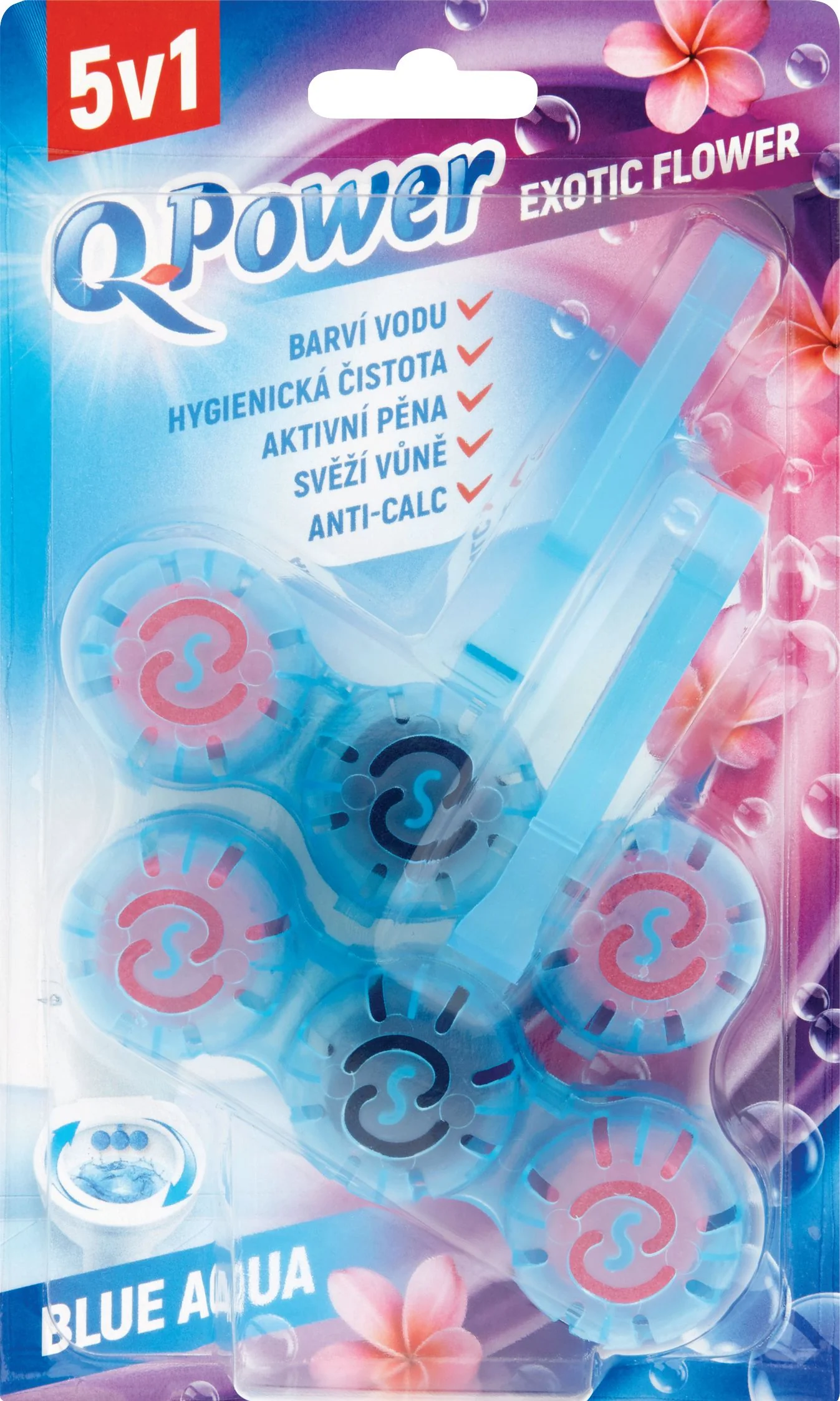 Q Power wc záves Exotic Flower 1×2 ks, WC guľôčky