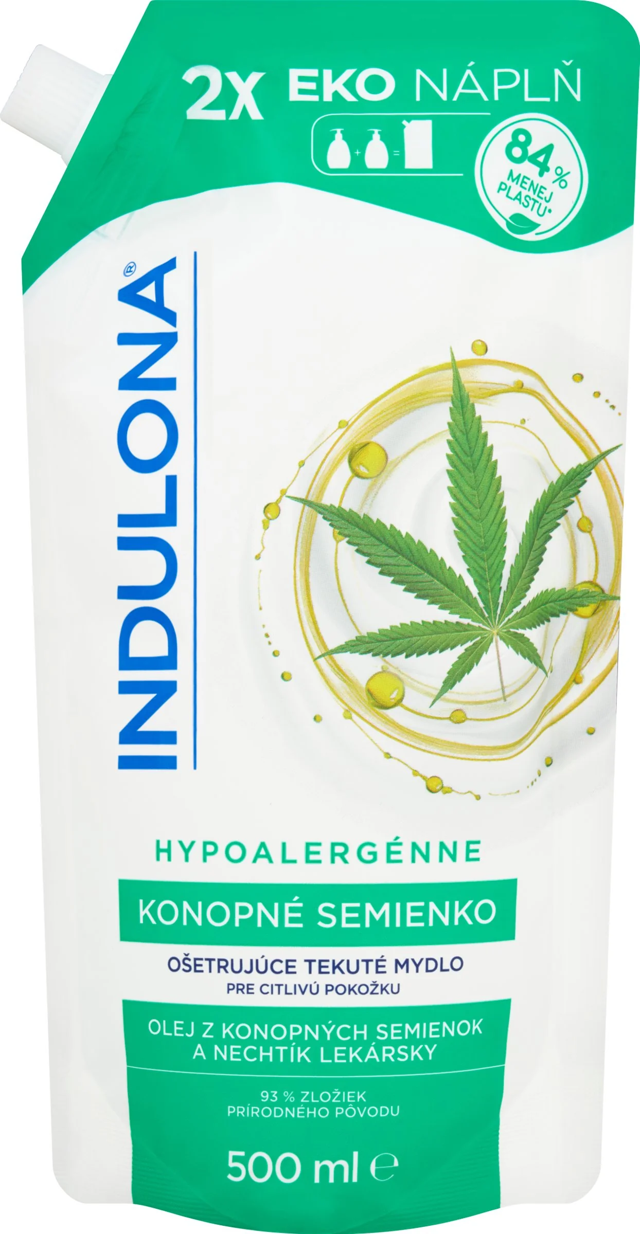 INDULONA Tekuté mydlo Konopné semienko 1×500 ml, tekuté mydlo