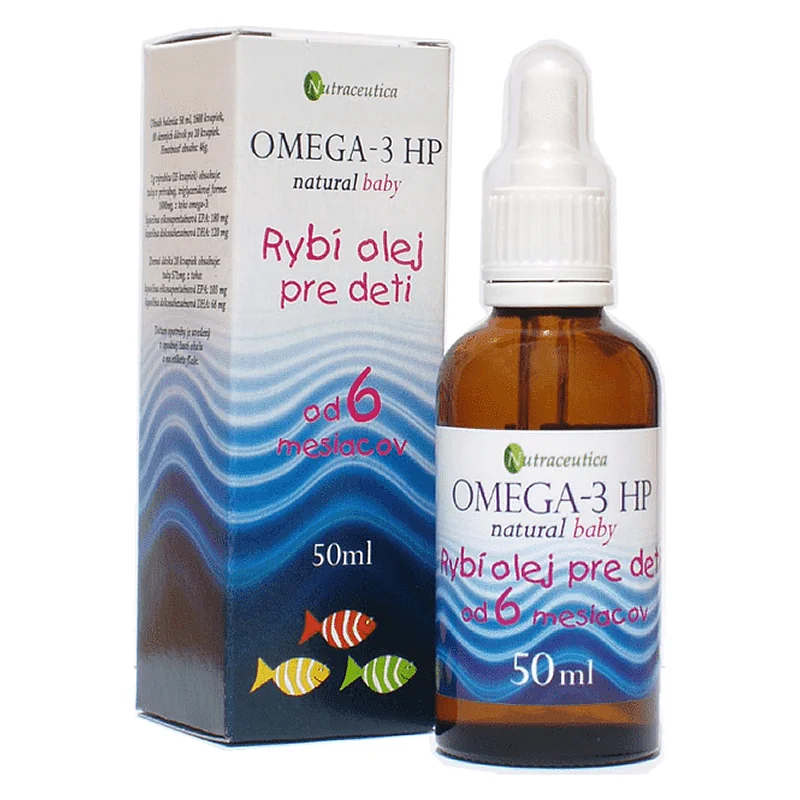 Rybí olej OMEGA 3 HP natural pre deti OD 6 mesiacov 50ml