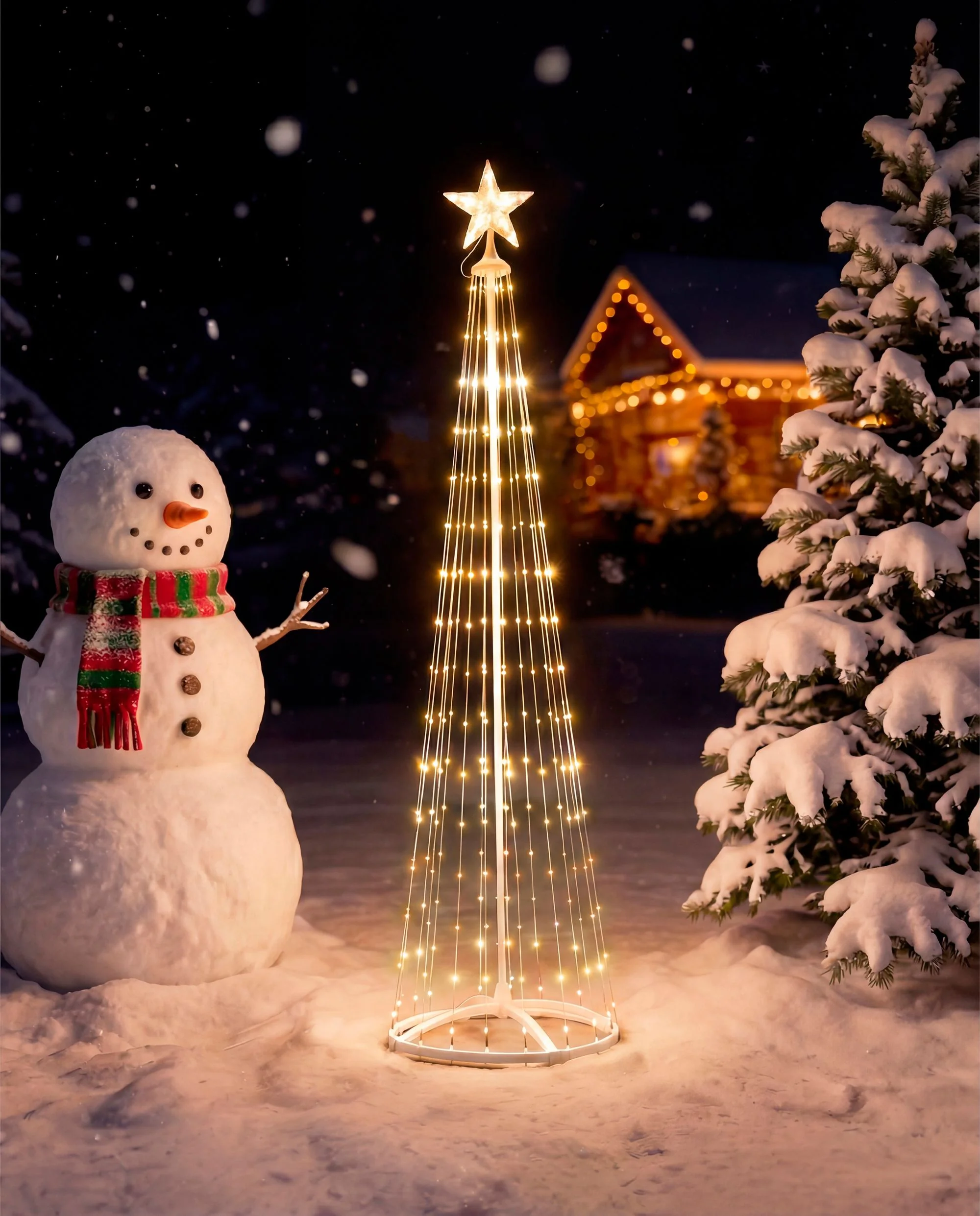 MagicHome vianočný LED stromček, 1 ks 190 LED teplá biela, plast-meď, 50x180 cm
