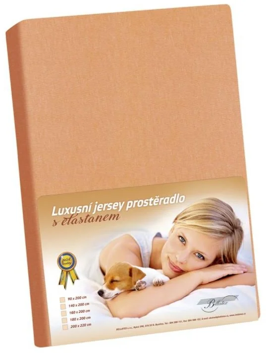 Jersey s elastanom prestieradlo 100x200 307 lososová KL8 1×1 ks, posteľná plachta