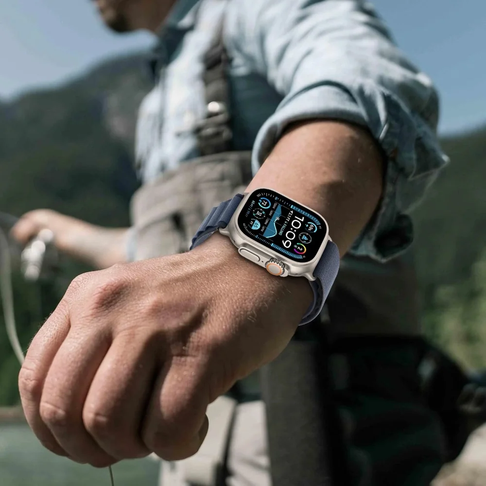 Tech-Protect Nylon Pro remienok na Apple Watch 44/45/46/49mm, navy blue e