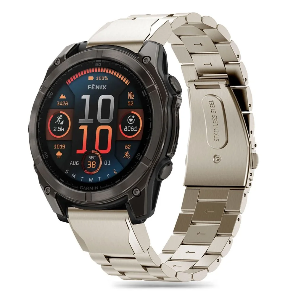 Tech-Protect Stainless remienok na Garmin Fenix 5x / 5x Plus / 6x / 6x Pro / 7x / 8 51mm, titanium Pro / 7x / 8 51mm, titanium