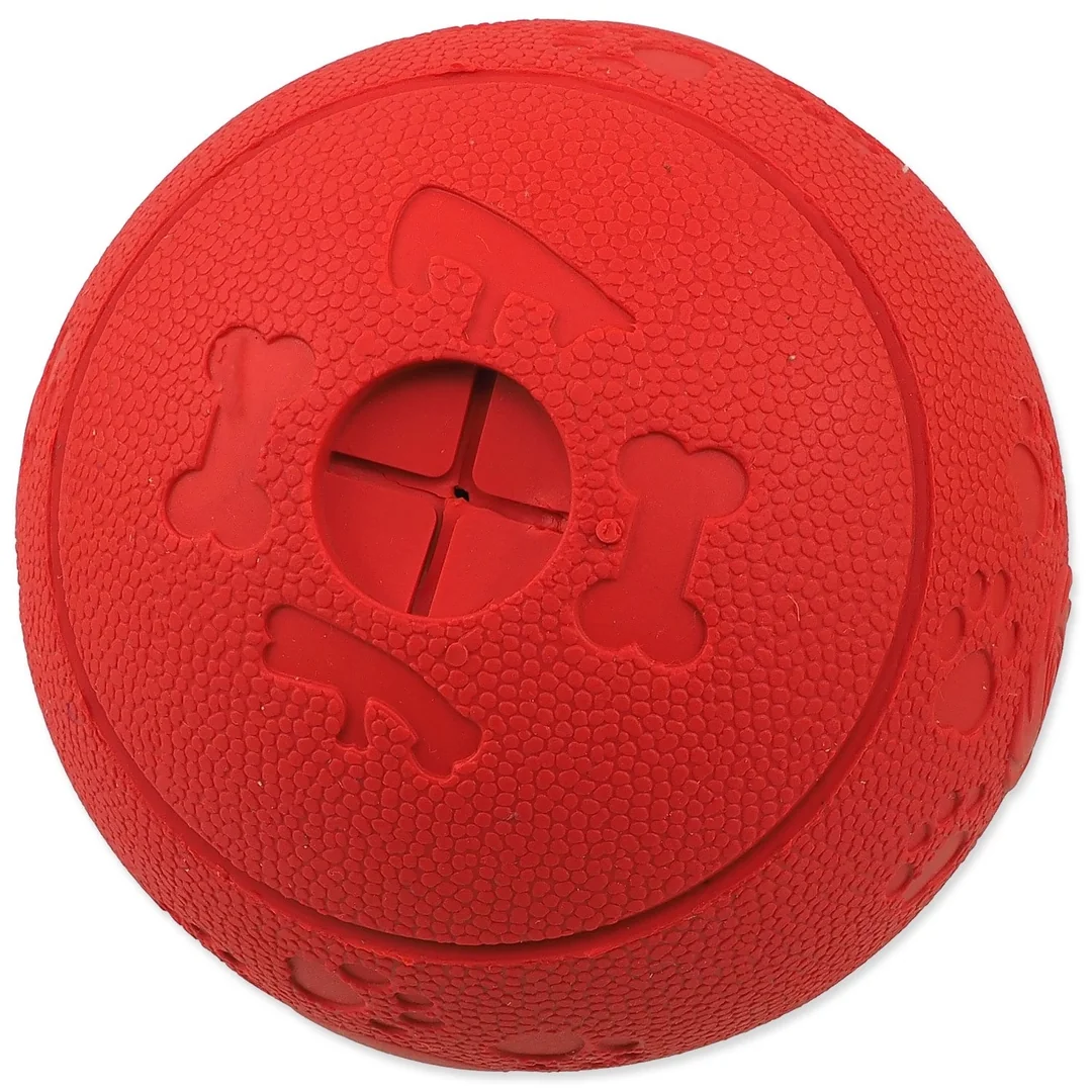 Hračka Dog Fantasy lopta na pamlsky červená 8cm