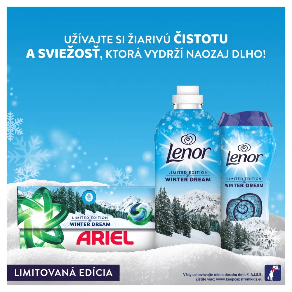 Lenor Vonné Perličky Do Prania, Winter Dream, Nonstop Sviežosť 495 g