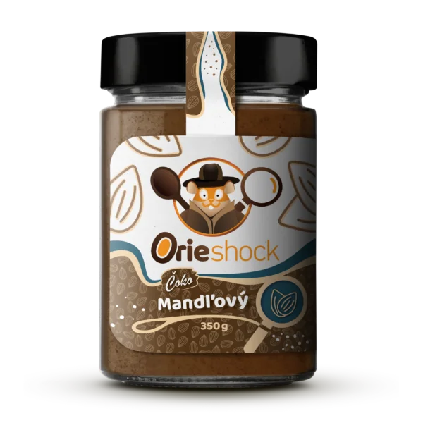Orieshock čoko mandľový 350g 1×350 g, 100% orieškový krém
