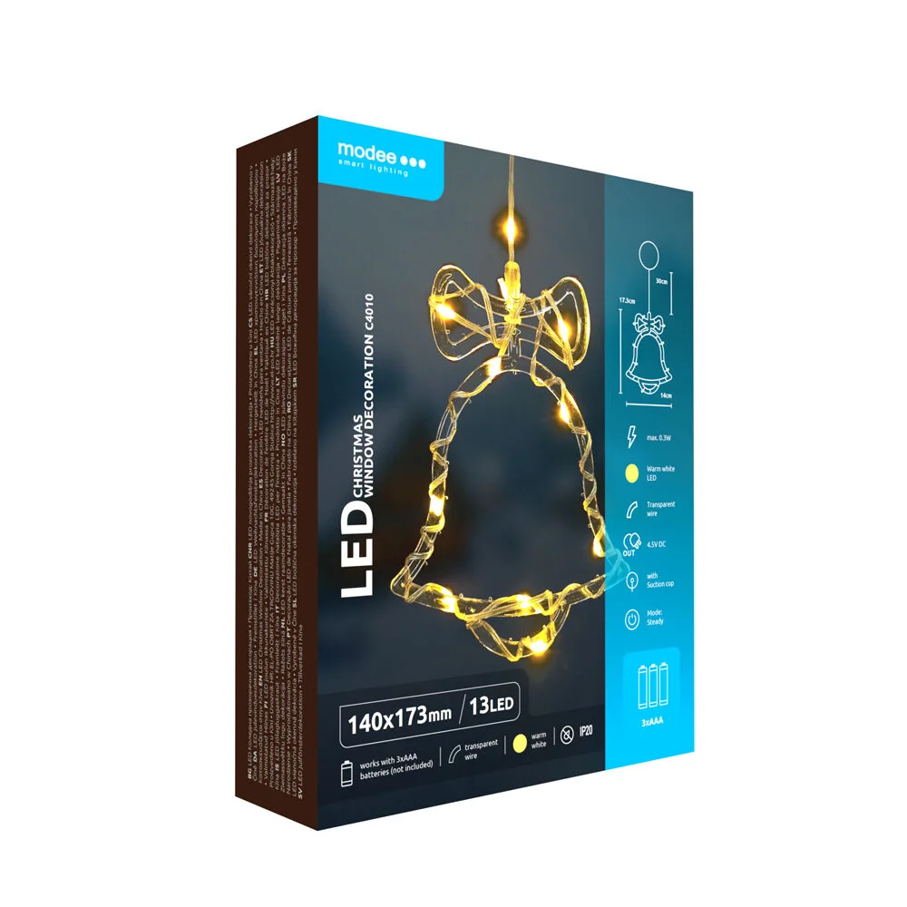Modee Lighting LED dekorácia do okna C4010 zvonček