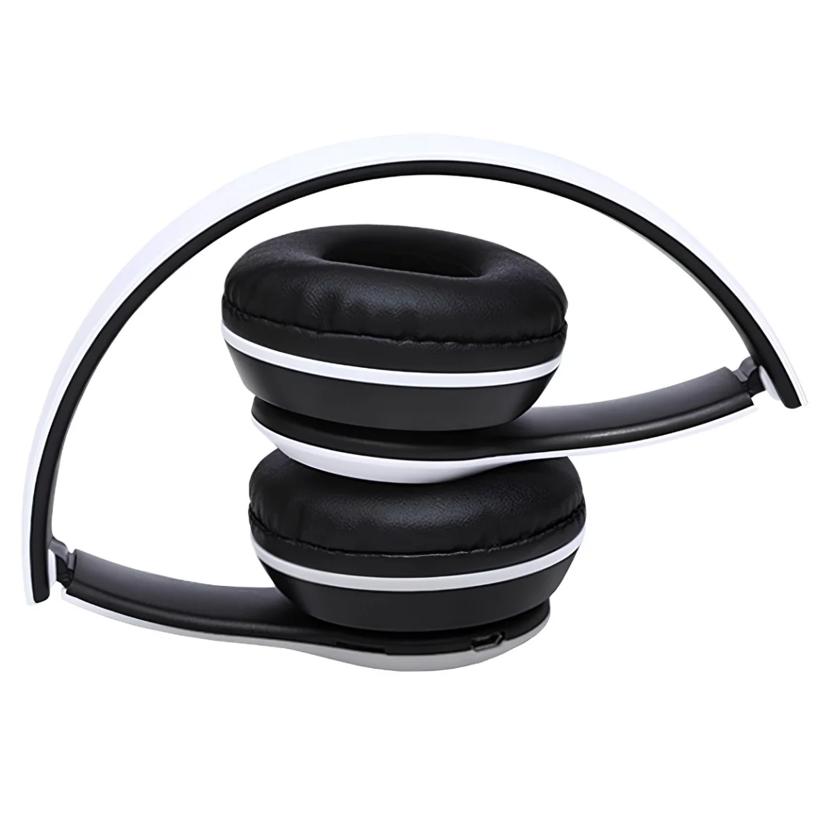 Bezdrôtové slúchadlá P47 s Bluetooth, FM rádiom a slotom na microSD, biela