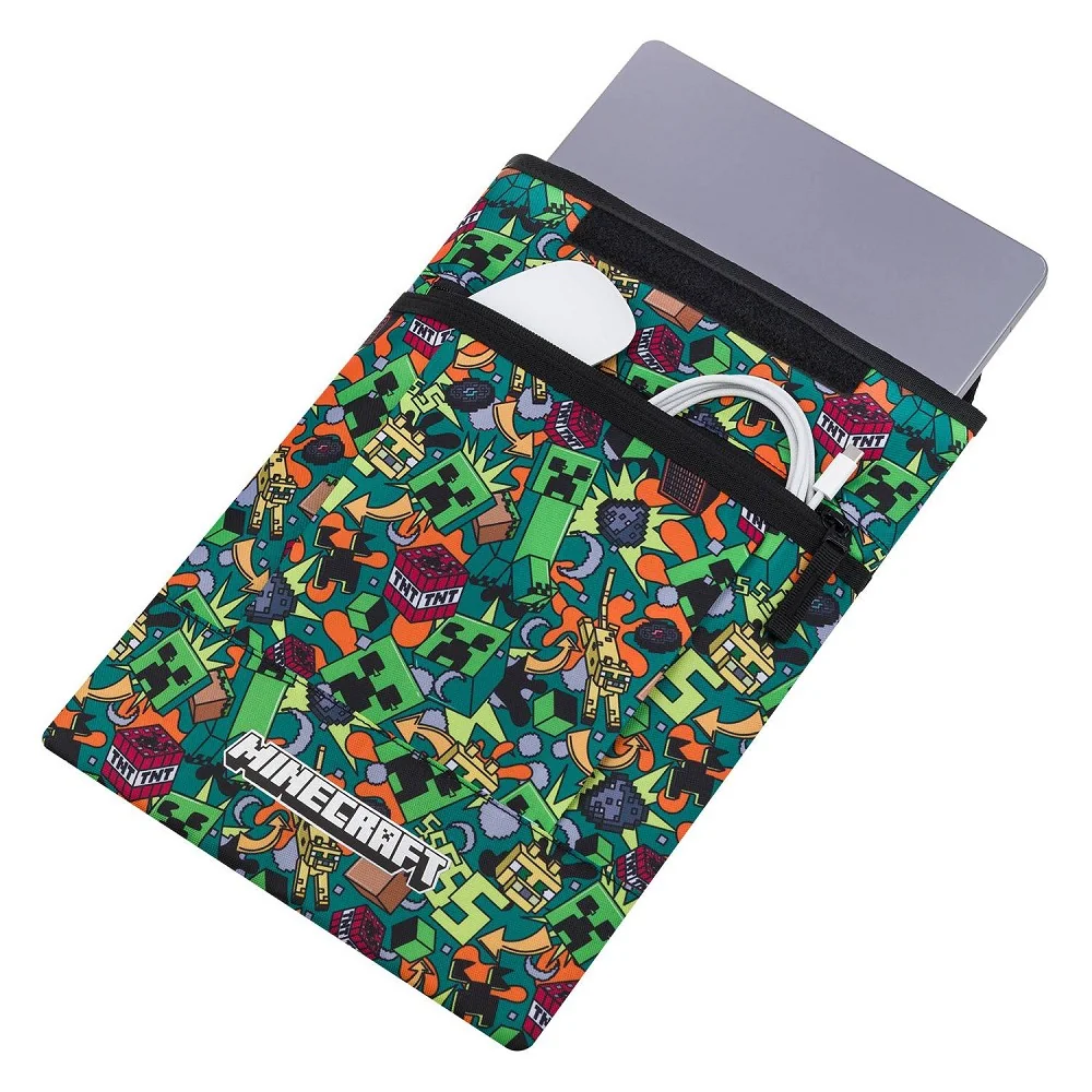 Obal na notebook Minecraft Chaos zelený, 14 palcov