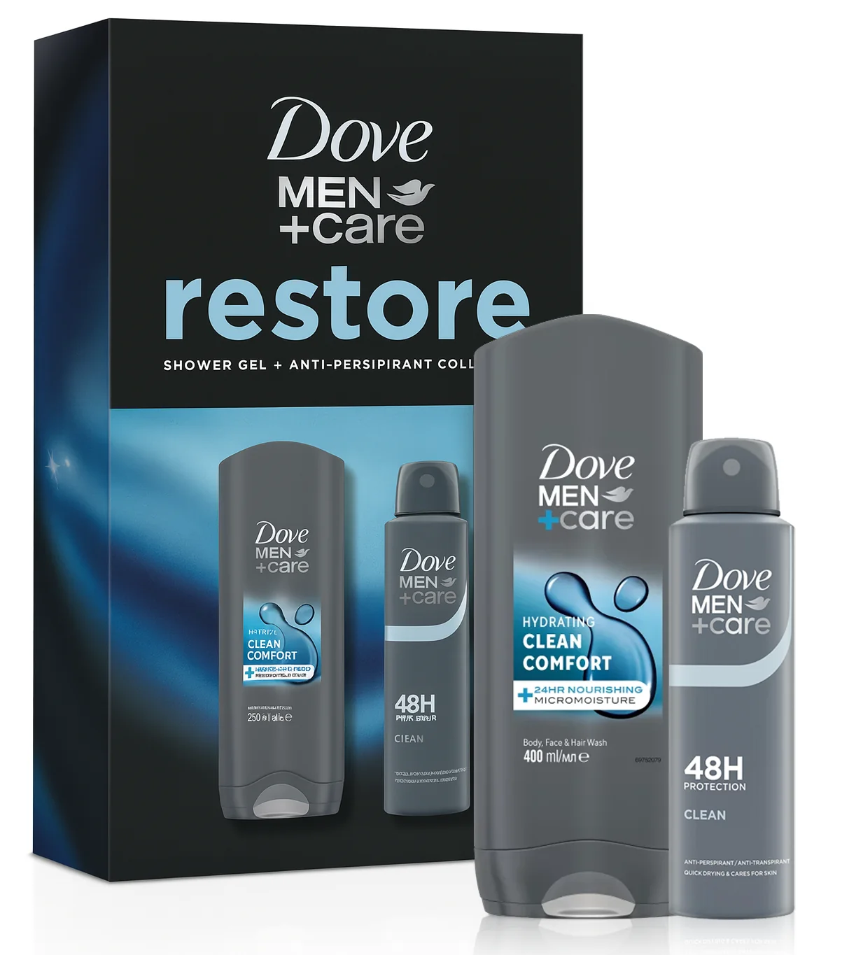 DOVE darčeková kazeta Clean Comfort