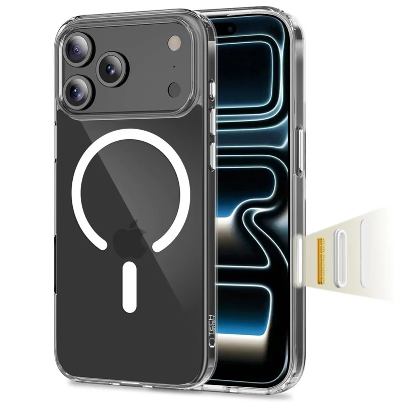 Tech-Protect FlexAir Hybrid CC MagSafe kryt na iPhone 17 Pro, priesvitný ný